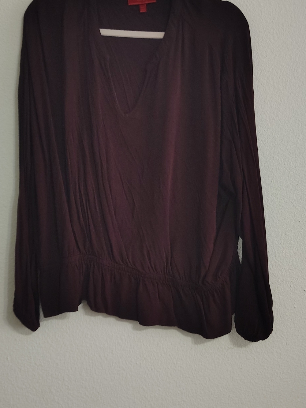 Jennifer Lopez Plum V-Neck Long-Sleeve Tunic
